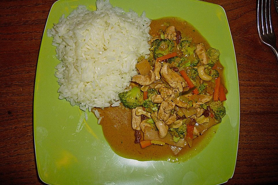 Hühnchencurry mit Gemüse