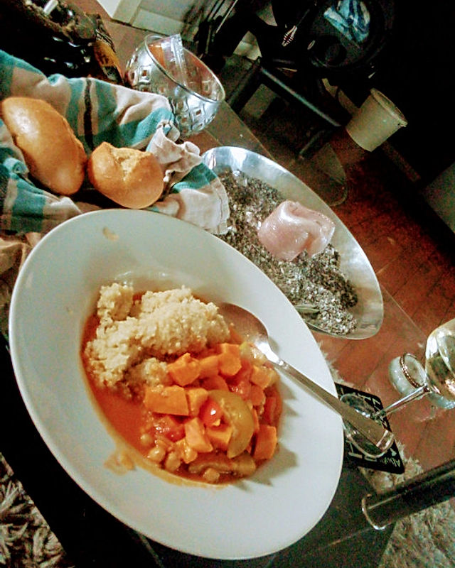 Süßkartoffel-Kichererbsen Curry