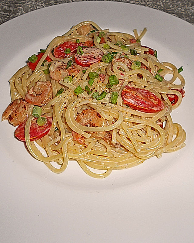 Spaghetti mit Scampi