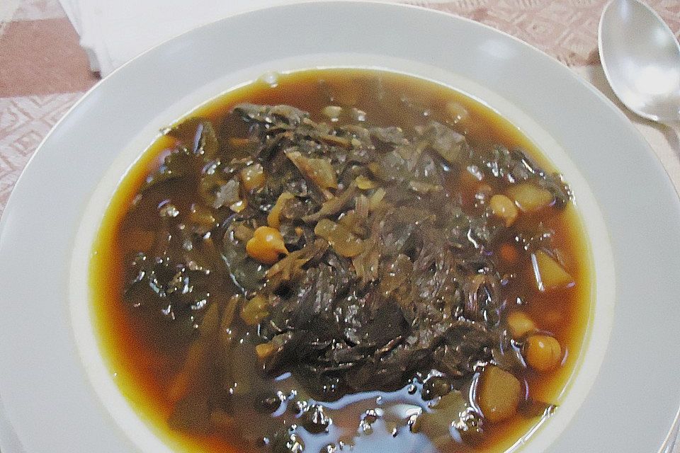 Armenische Sauerampfersuppe mit Kichererbsen