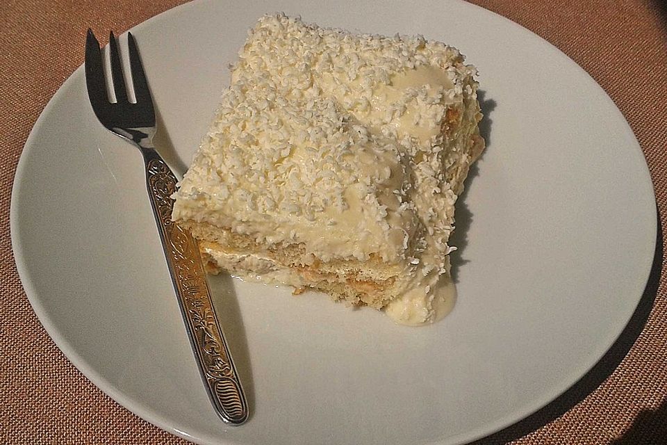 Tiramisu von weißer Schokolade und Orange