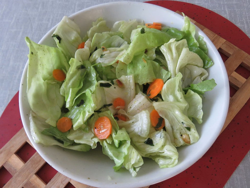 Salat mit Senf-Sahne-Dressing| Chefkoch