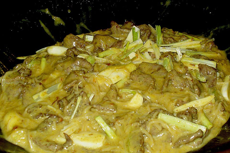 Curry - Rindfleisch mit Glasnudeln