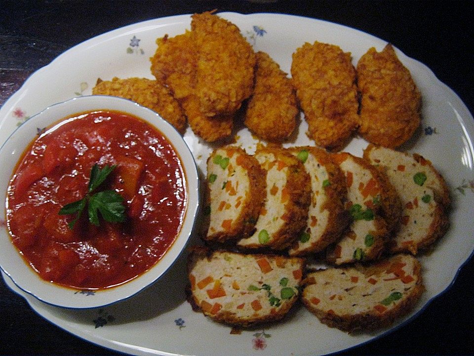 Chick´n Roll oder Chicken Nuggets mit Paprika-Tomatensoße von Isnogud12 ...