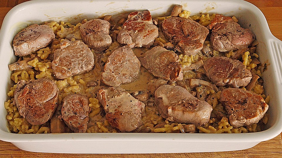 Spatzle Pfanne Mit Schweinefilet Von Tryumph800 Chefkoch 
