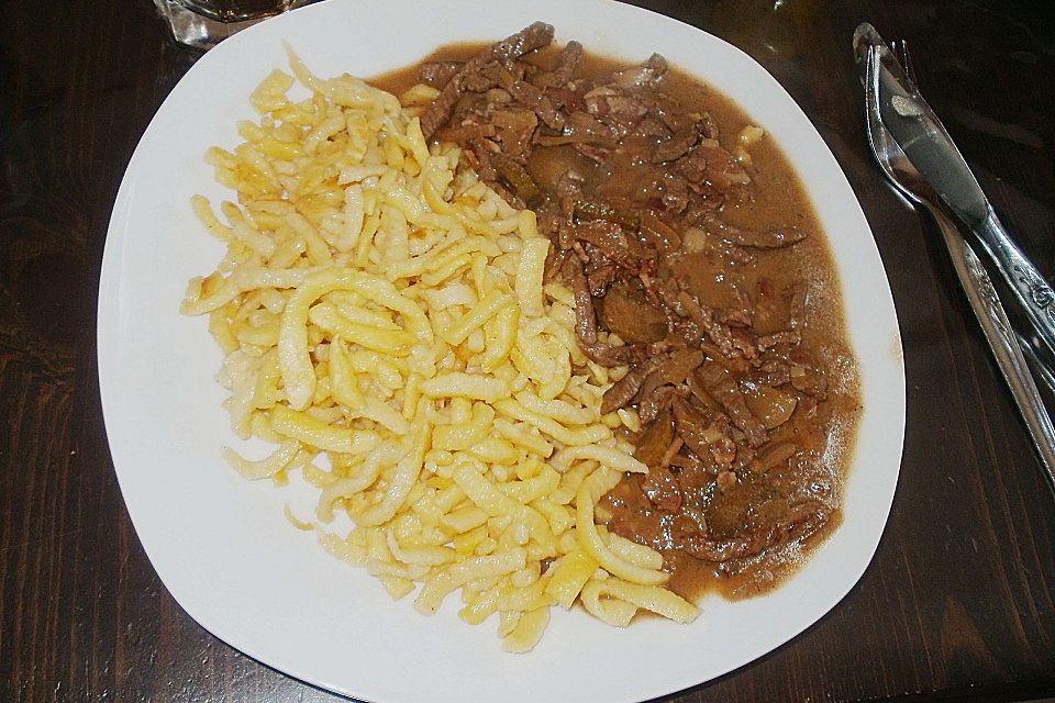 Kerstins schnelles Rahmgulasch