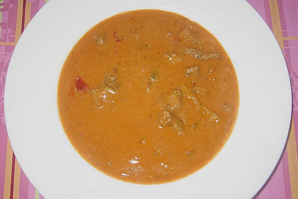 Pikante Gyrossuppe