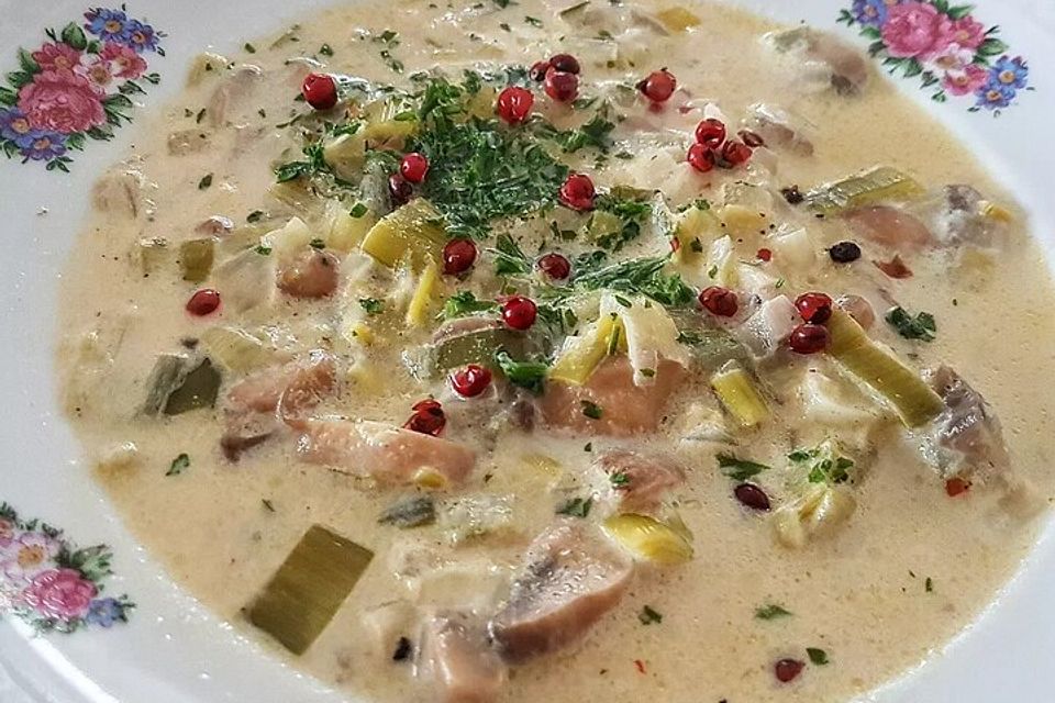 Käse-Lauch Suppe vegetarisch