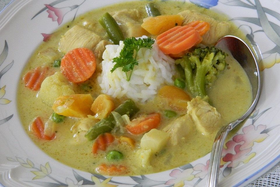 Curry-Hähnchen-Topf