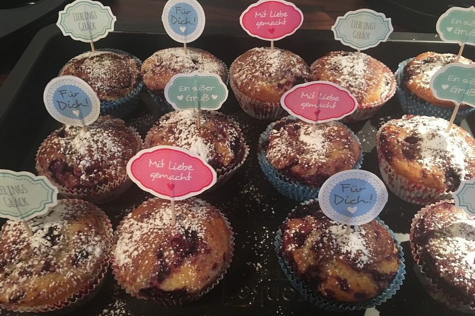 Blaubeer-Buttermilch Muffins