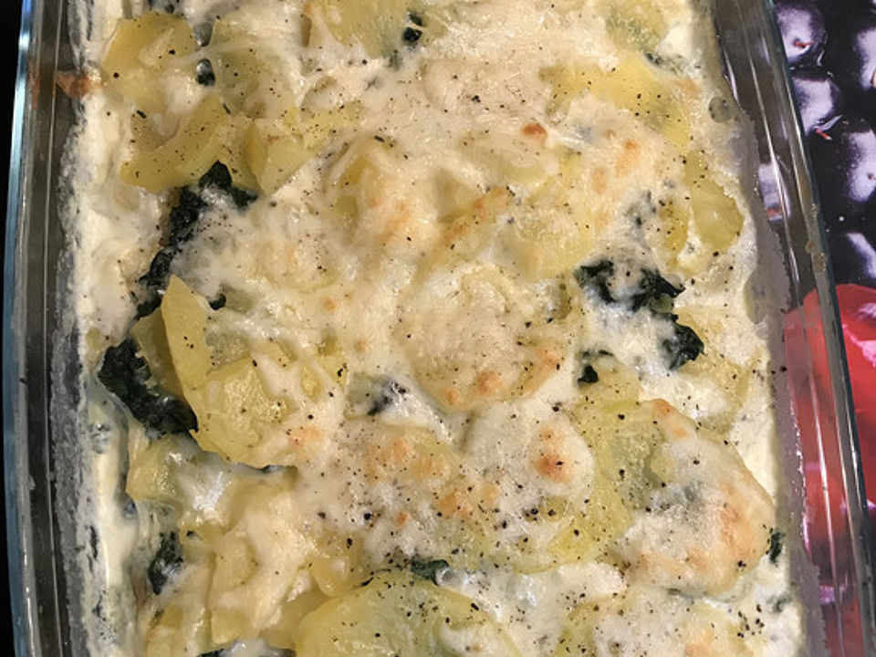 Kartoffelauflauf mit Spinat und Käse von MichèleH | Chefkoch