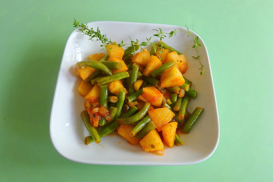 Bohnen-Apfel-Ragout