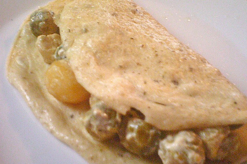 Pfannkuchen mit Gemüse