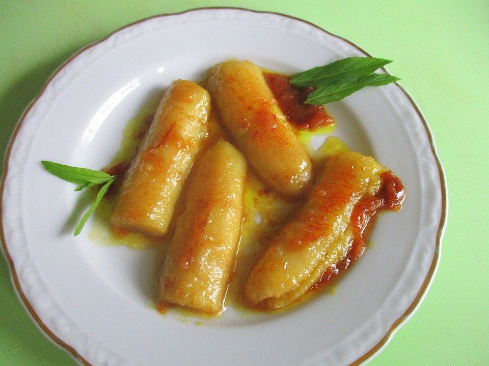 Gebratene Currybanane mit Rum flambiert von baeru23| Chefkoch