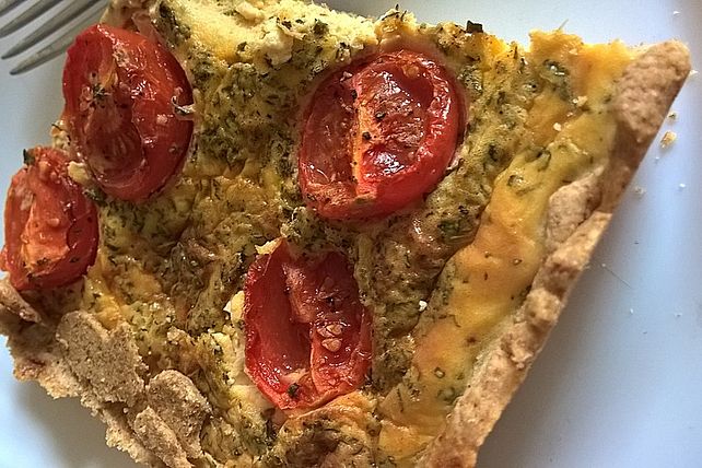 Tomatenquiche mit Kräuterfrischkäse von Chefboober| Chefkoch