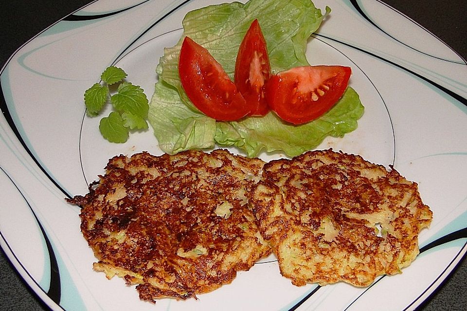 Zucchiniküchlein mit Joghurt-Dip