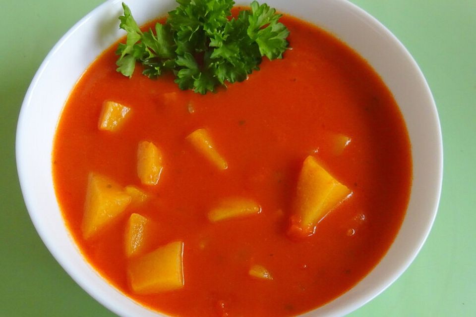 Kartoffel-Tomaten Suppe