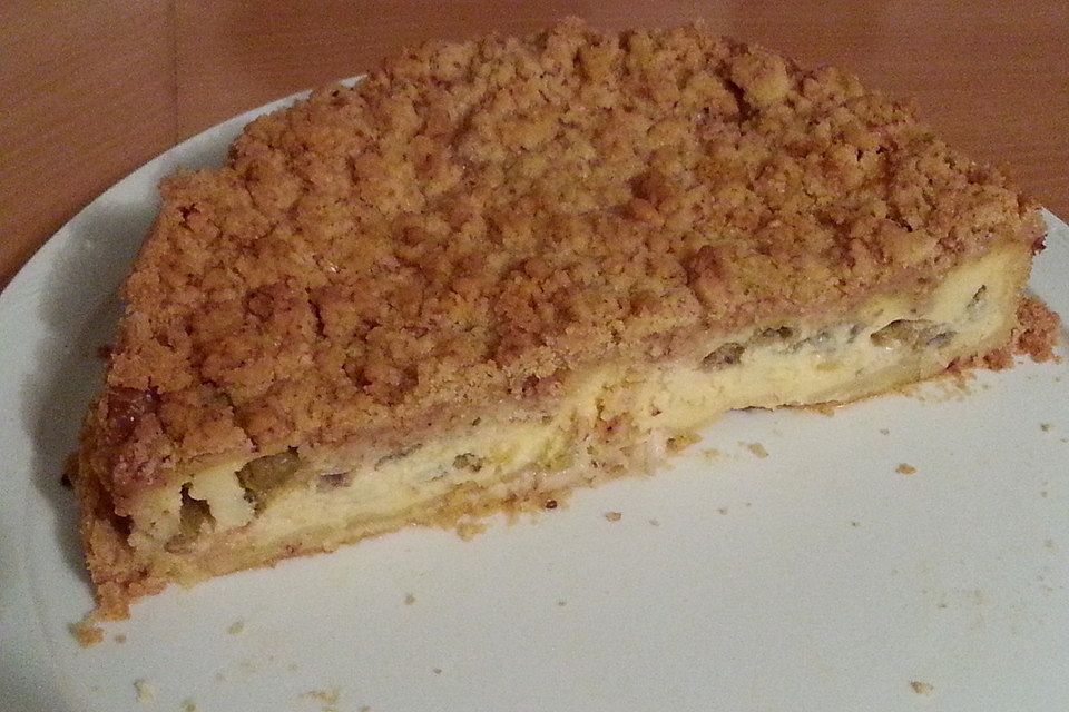 Stachelbeer - Kuchen mit Krokantstreuseln