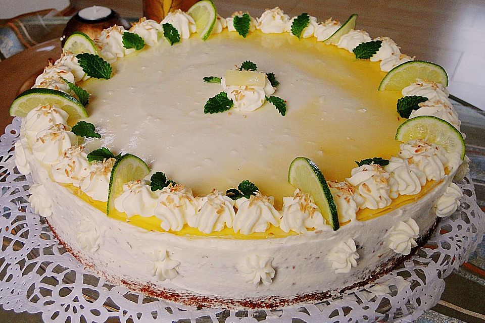 Mascarpone-Zitronengrastorte mit Ingwerbiskuit