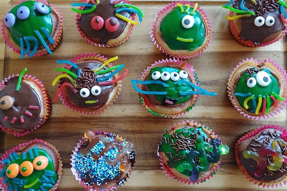 Spinnenmuffins für Halloween