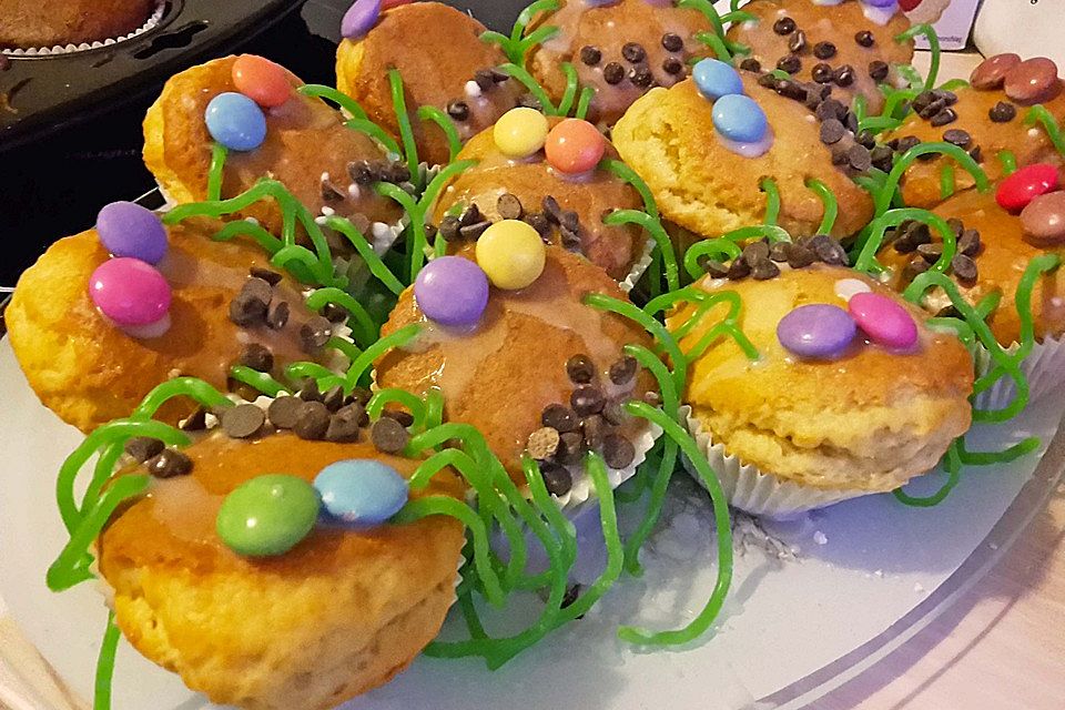 Spinnenmuffins für Halloween