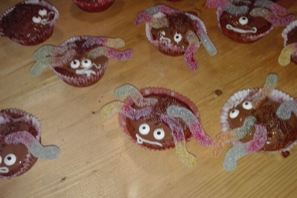 Spinnenmuffins für Halloween