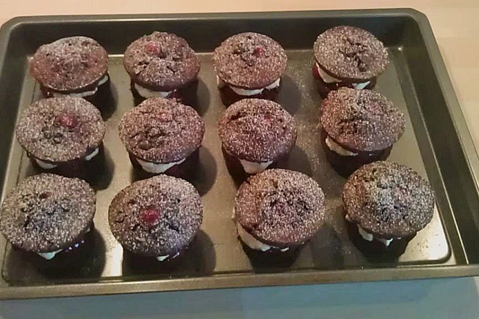 Schwarzwälder-Kirsch Muffins