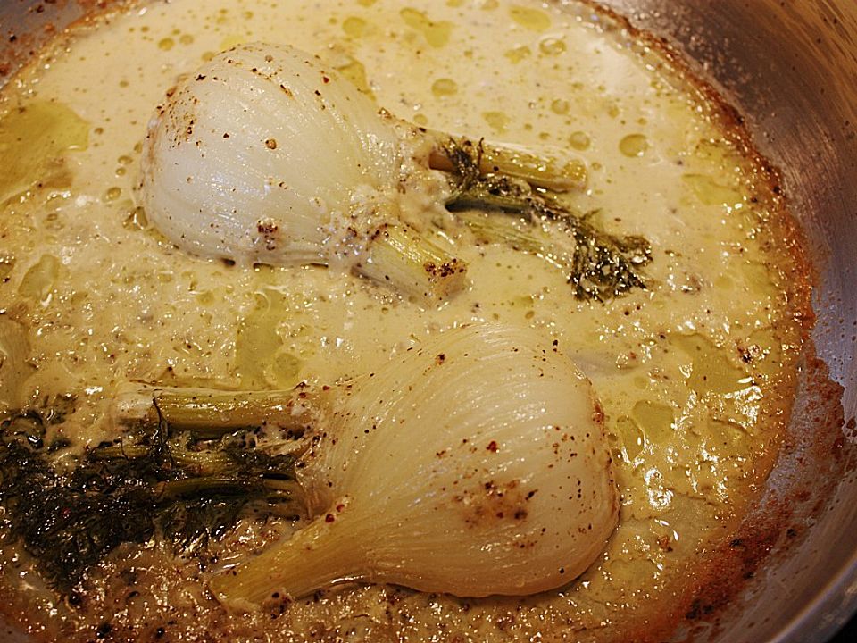 Fenchelknollen in würziger Sahnesauce