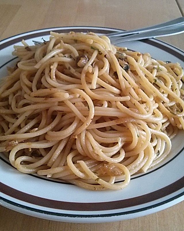 Spaghetti mit scharfer Sauce