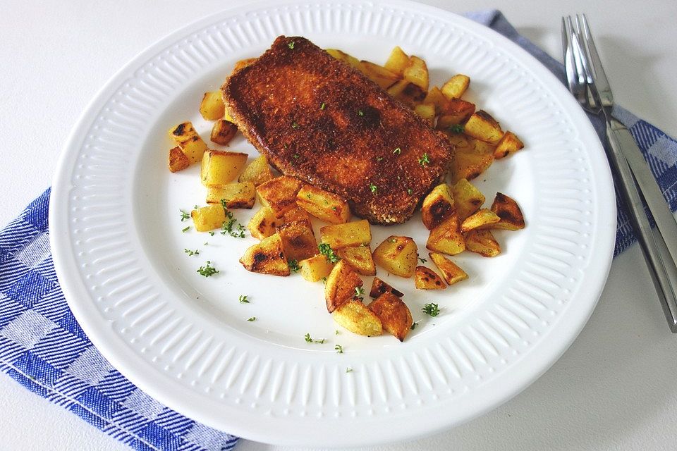 Deftige Bratkartoffeln von rohen Kartoffeln