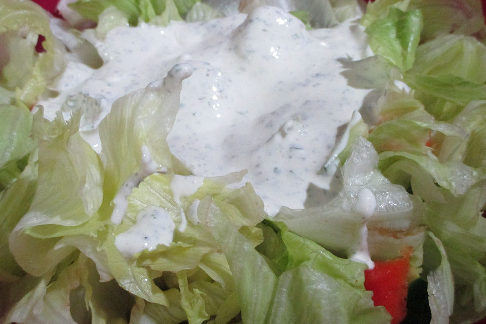 Hessische Schmandsoße für grünen Salat