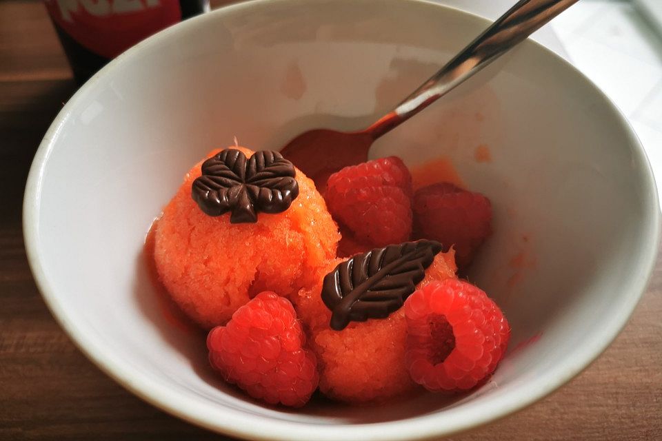 Mango-Himbeer Sorbet