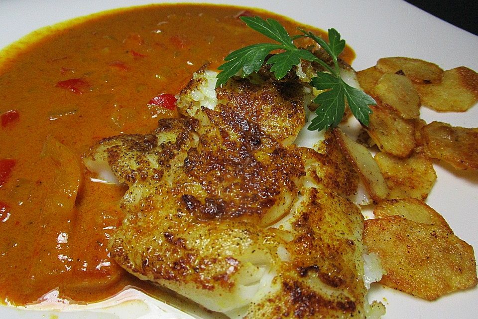 Pangasius in Kokos-Curry Soße