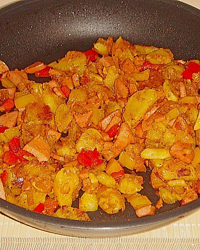 Knackwurst-Paprika Gröstl