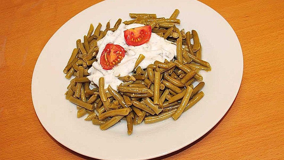 Grüner Bohnensalat mit Schmand-Dressing-image