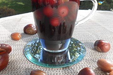Bischofswein mit Kirschen und Cranberry