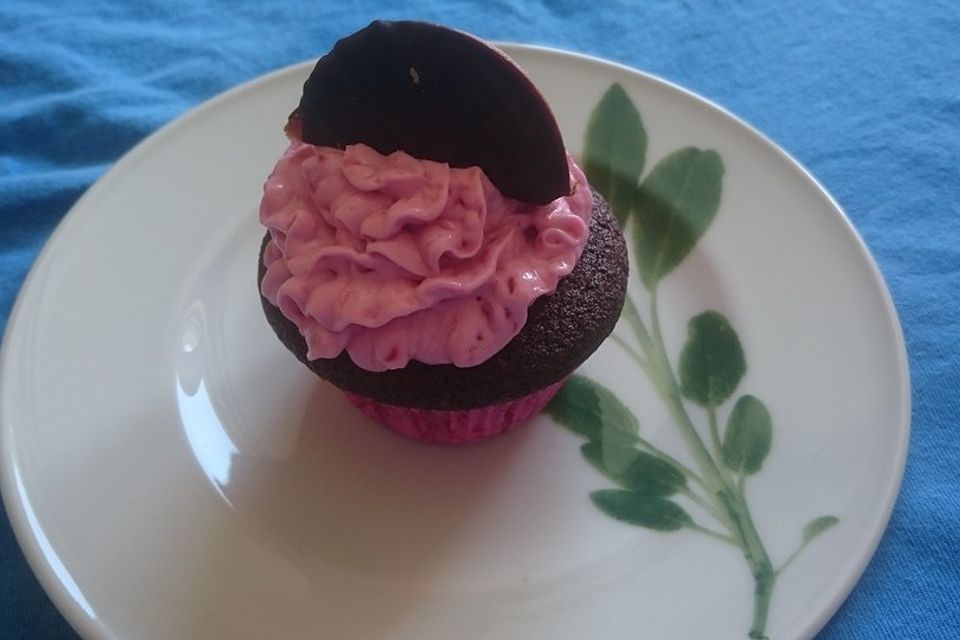 Schoko-küsst-Himbeer Cupcakes