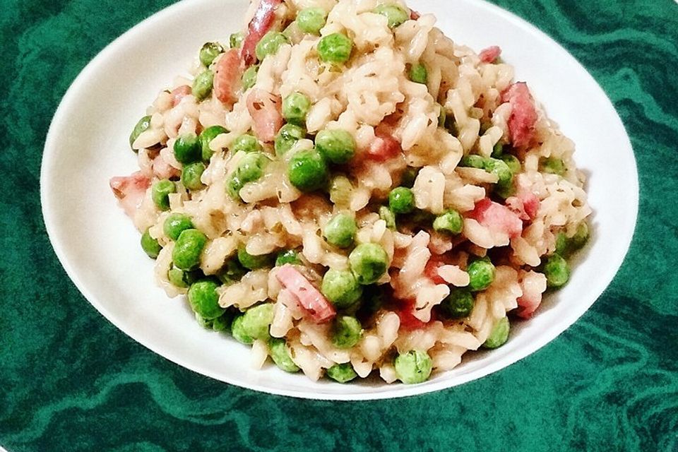 Risi e bisi (mit Erbsen) Risotto