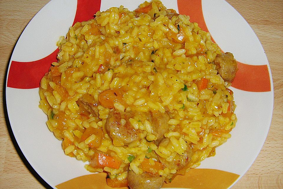 Risotto mit Kürbis und Bratwurst