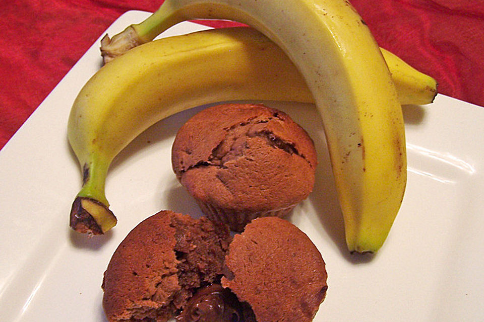 Bananen-Nutella-Muffins