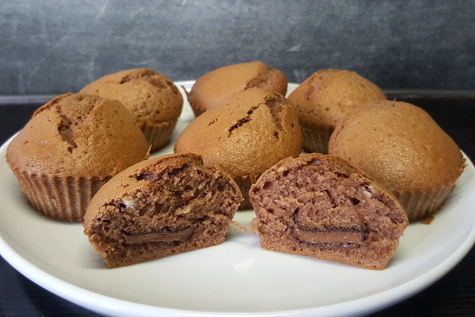 Eiweiß-Schoko-Muffins mit flüssigem Kern