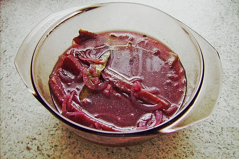 Matjes in Sherry - Rotwein - Marinade