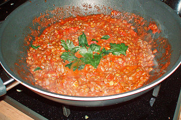 Provencialischer Linseneintopf mit Tomaten