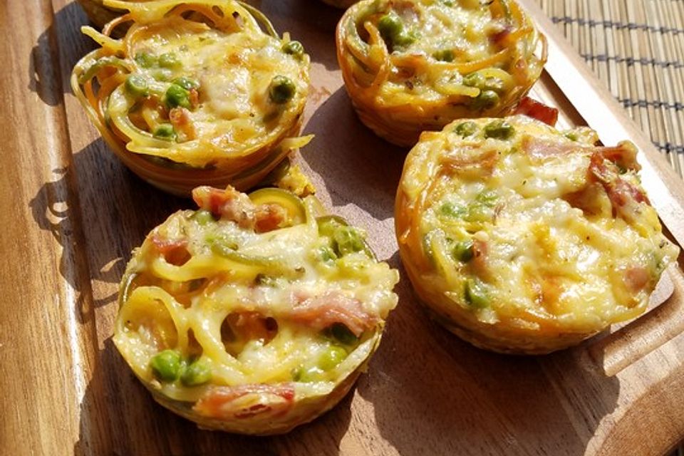 Spaghetti-Carbonara-Muffins