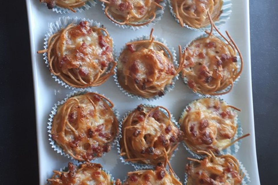 Spaghetti-Carbonara-Muffins