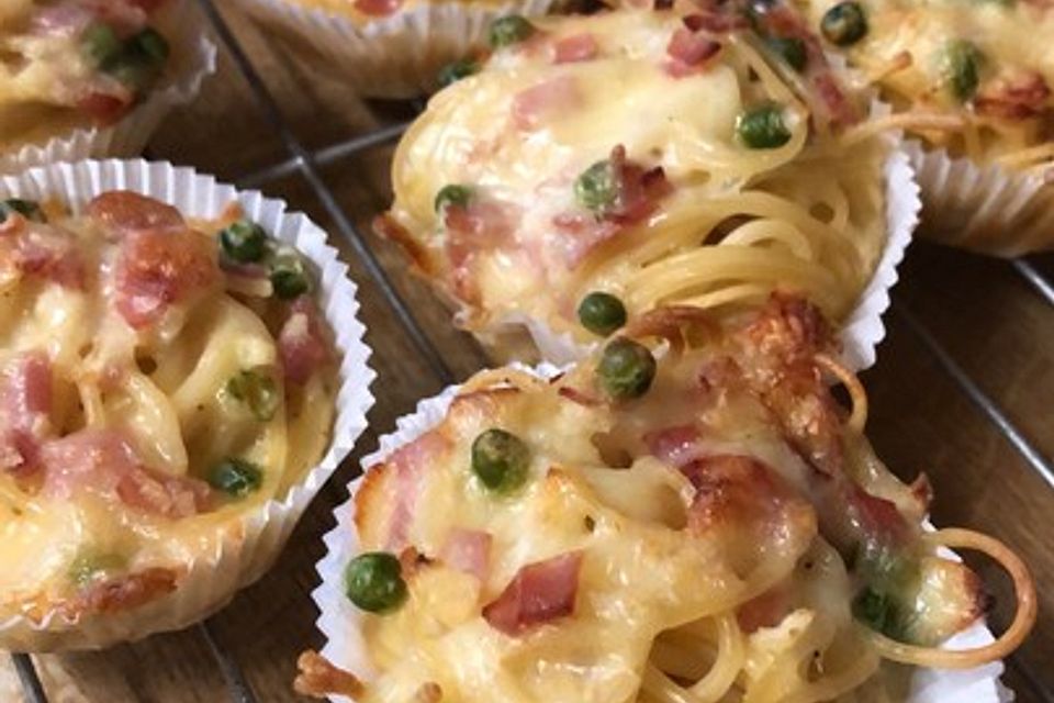 Spaghetti-Carbonara-Muffins