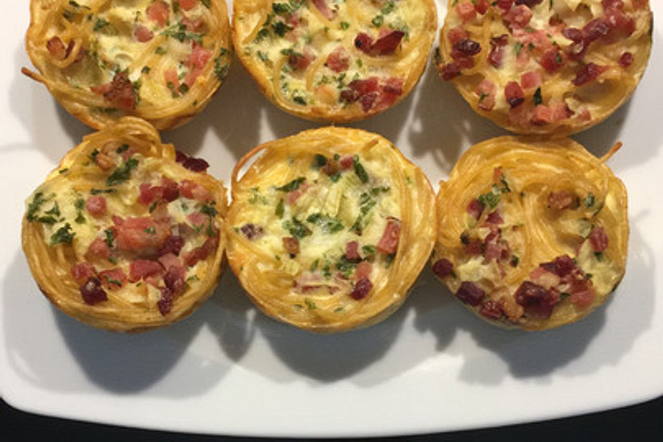 Spaghetti-Carbonara-Muffins