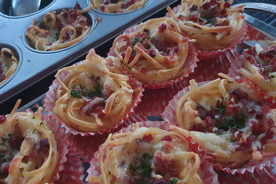 Spaghetti-Carbonara-Muffins