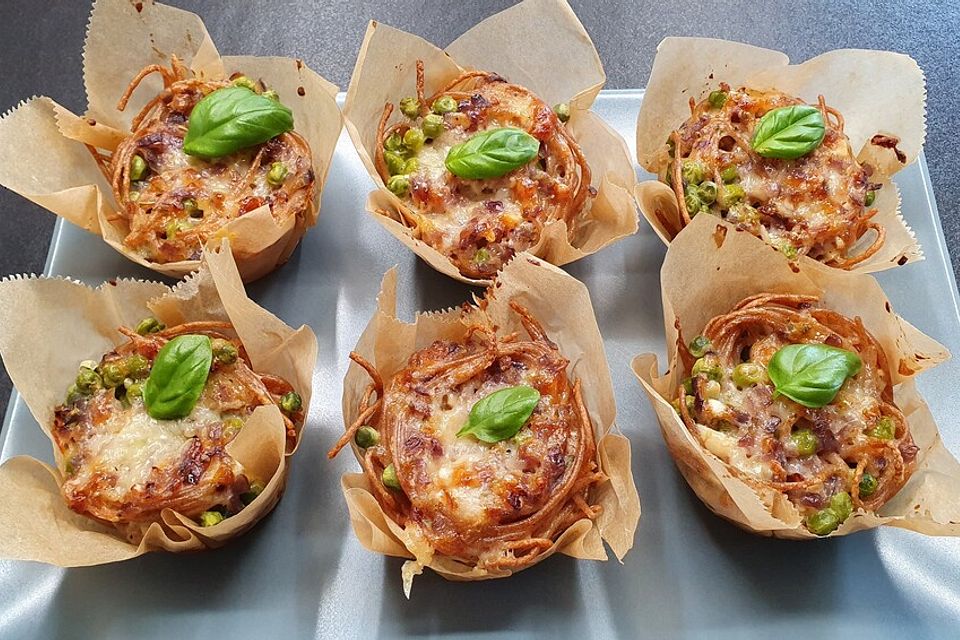 Spaghetti-Carbonara-Muffins