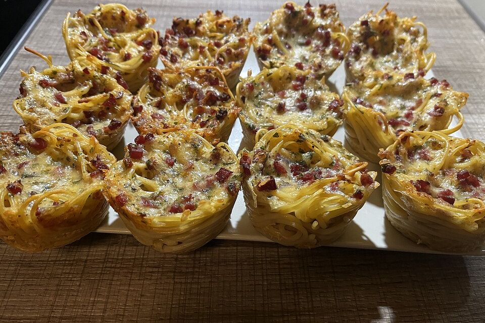 Spaghetti-Carbonara-Muffins